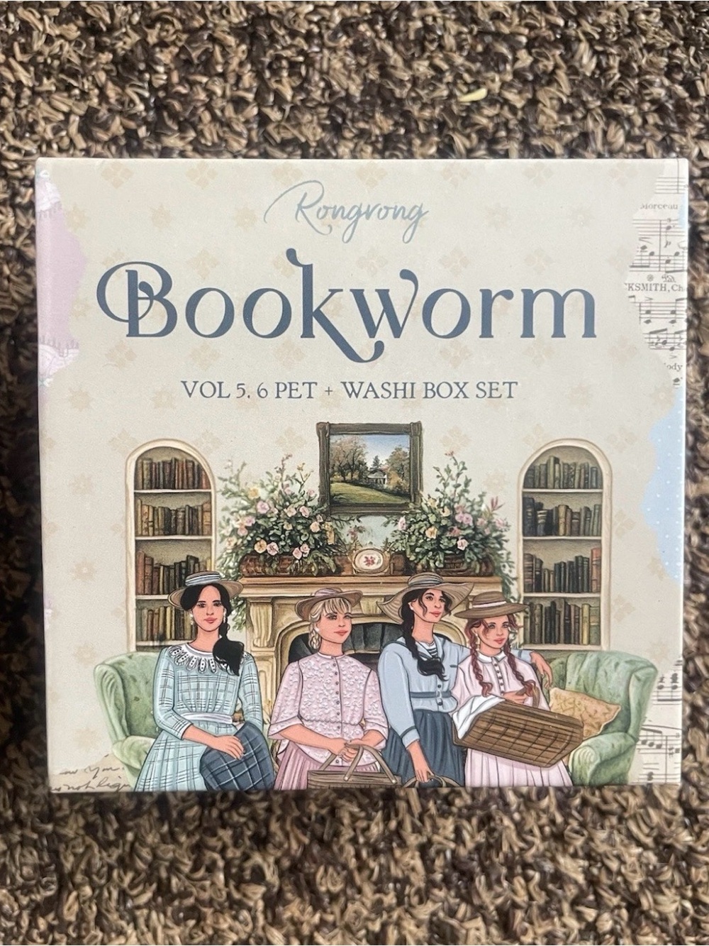 Rongrong Bookworm Vol 5 PET Washi Box Set Pre-Cut Tape Journaling Slightly Used